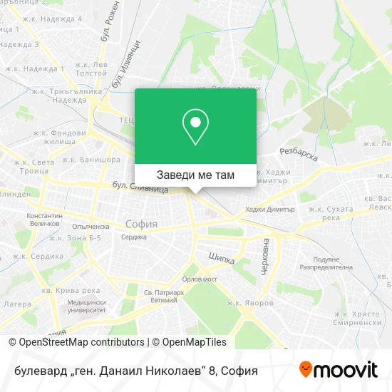 булевард „ген. Данаил Николаев“ 8 карта