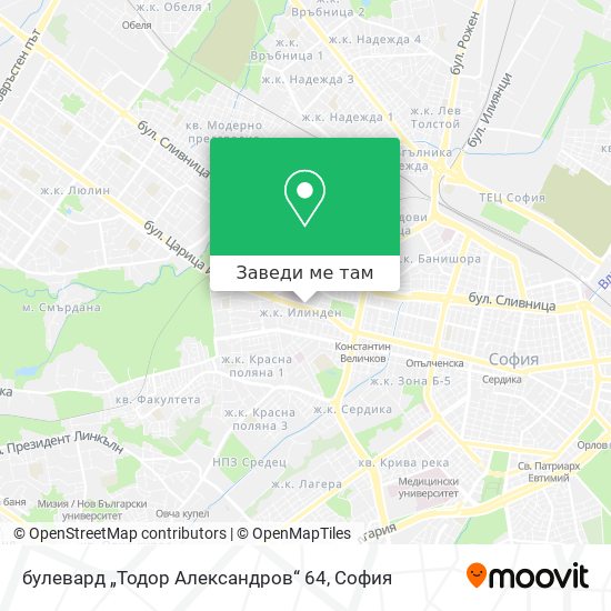 булевард „Тодор Александров“ 64 карта