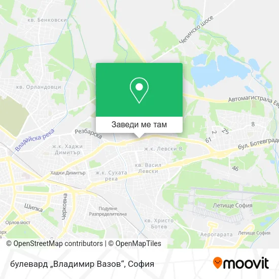 булевард „Владимир Вазов“ карта