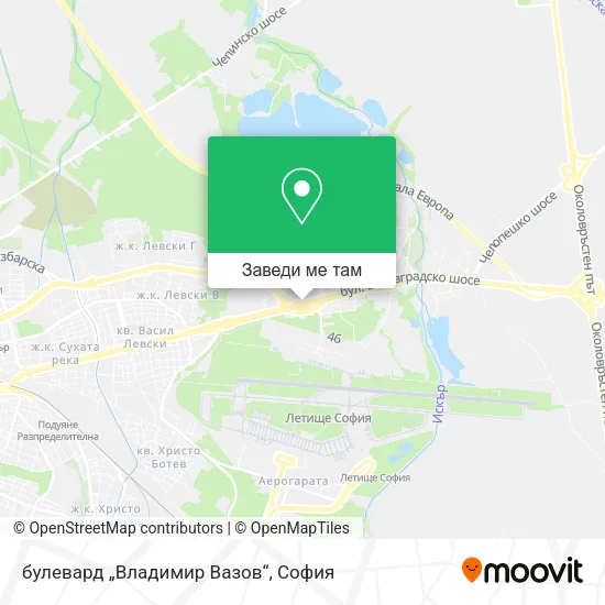 булевард „Владимир Вазов“ карта