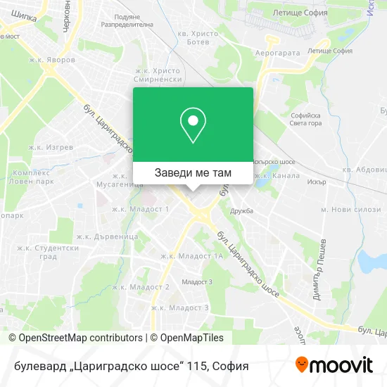 булевард „Цариградско шосе“ 115 карта