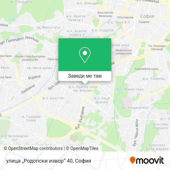 улица „Родопски извор“ 40 карта