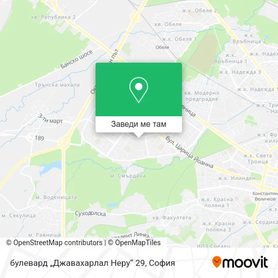 булевард „Джавахарлал Неру“ 29 карта