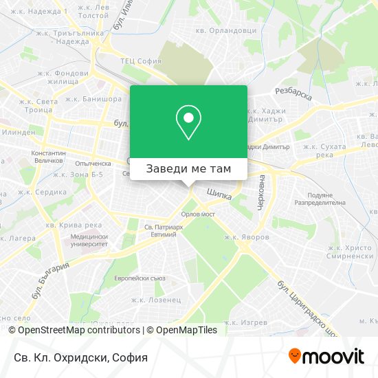 Св. Кл. Охридски карта