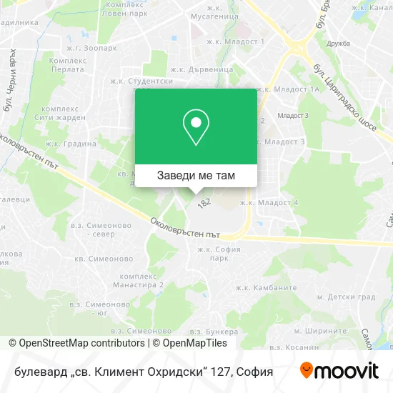 булевард „св. Климент Охридски“ 127 карта