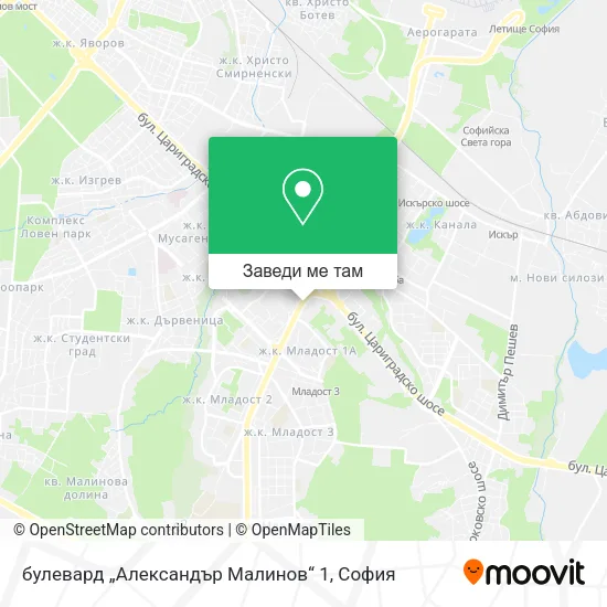 булевард „Александър Малинов“ 1 карта