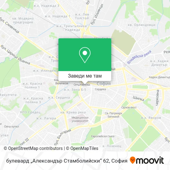 булевард „Александър Стамболийски“ 62 карта