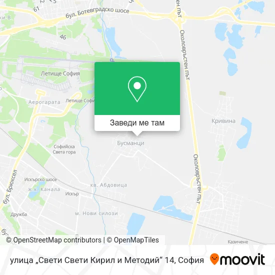 улица „Свети Свети Кирил и Методий“ 14 карта