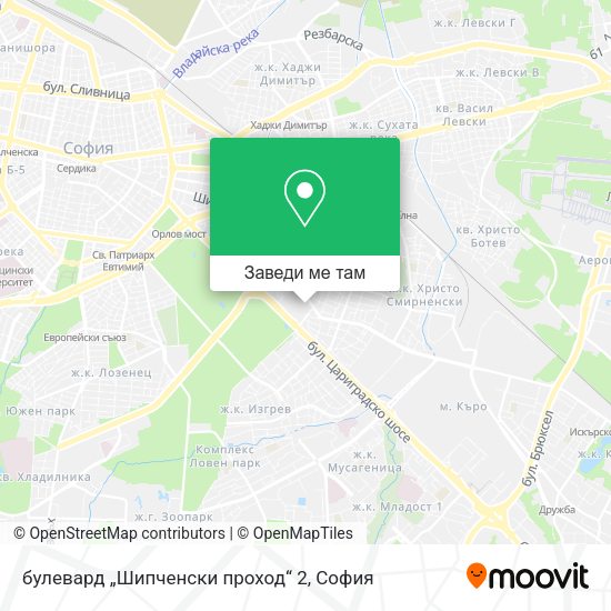 булевард „Шипченски проход“ 2 карта