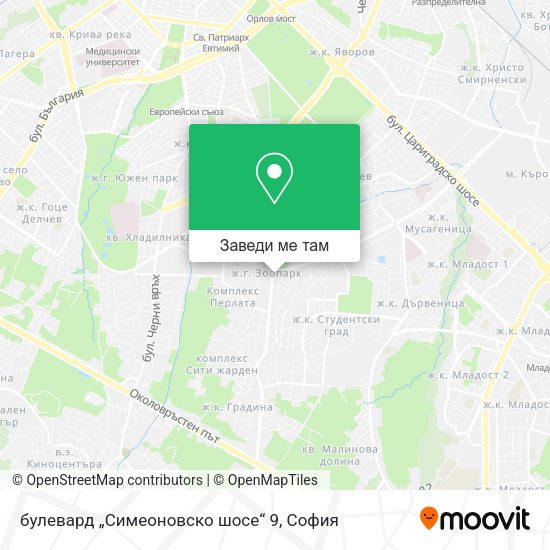 булевард „Симеоновско шосе“ 9 карта