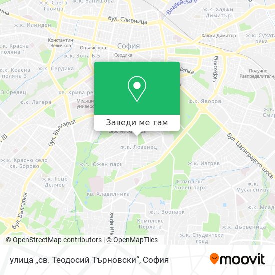 улица „св. Теодосий Търновски“ карта