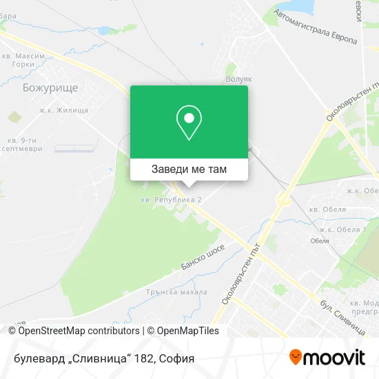 булевард „Сливница“ 182 карта