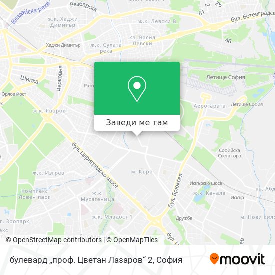 булевард „проф. Цветан Лазаров“ 2 карта