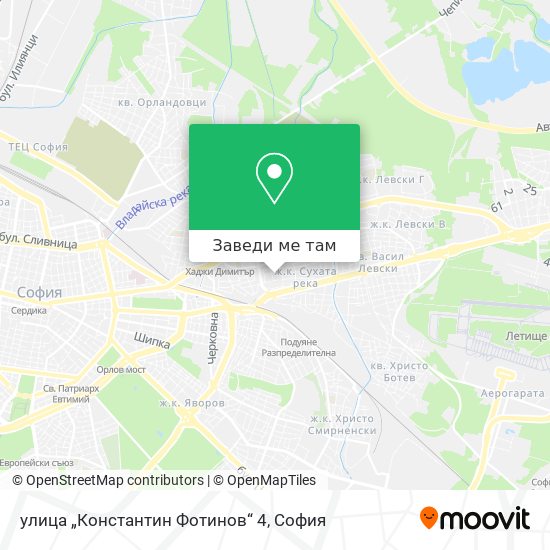 улица „Константин Фотинов“ 4 карта