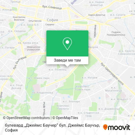 булевард „Джеймс Баучер“ бул. Джеймс Баучър карта