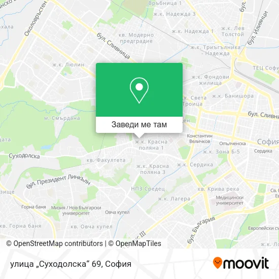 улица „Суходолска“ 69 карта