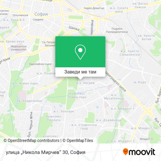 улица „Никола Мирчев“ 30 карта
