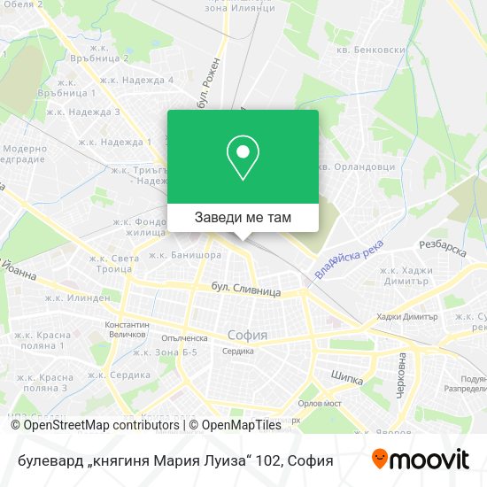 булевард „княгиня Мария Луиза“ 102 карта