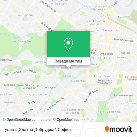 улица „Златна Добруджа“ карта