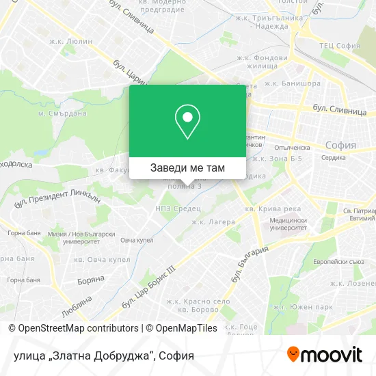 улица „Златна Добруджа“ карта