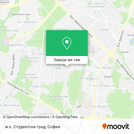 ж.к. Студентски град карта