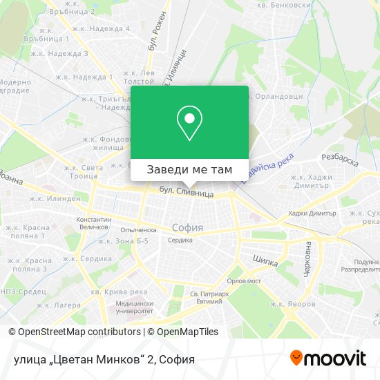 улица „Цветан Минков“ 2 карта