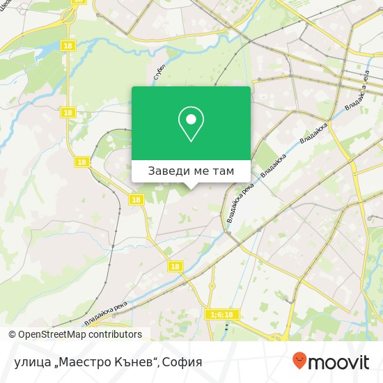 улица „Маестро Кънев“ карта