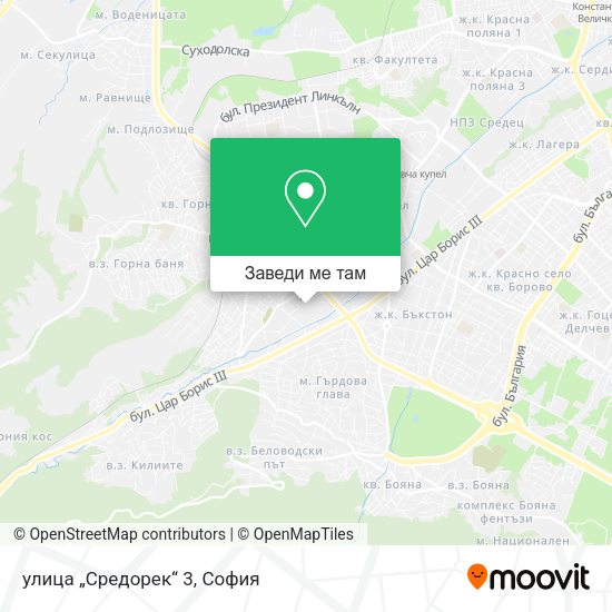 улица „Средорек“ 3 карта