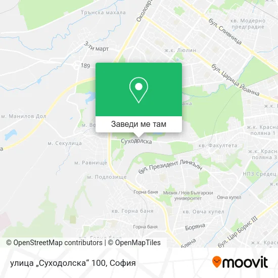 улица „Суходолска“ 100 карта