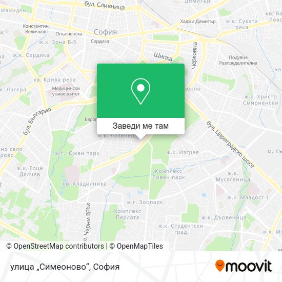 улица „Симеоново“ карта