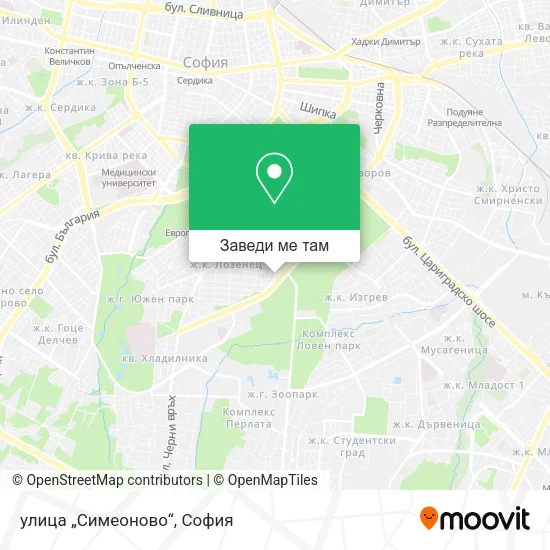 улица „Симеоново“ карта