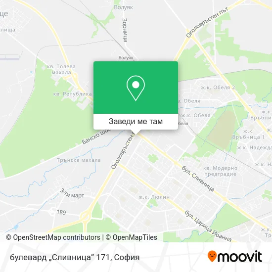 булевард „Cливница“ 171 карта