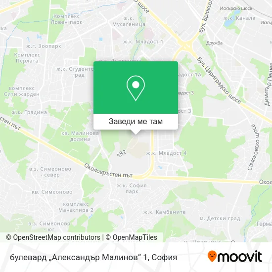 булевард „Александър Малинов“ 1 карта