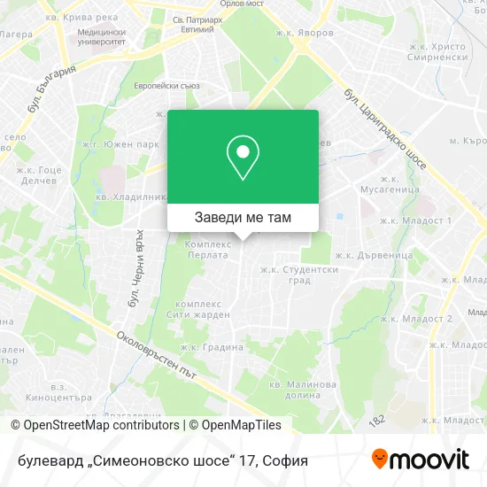 булевард „Симеоновско шосе“ 17 карта