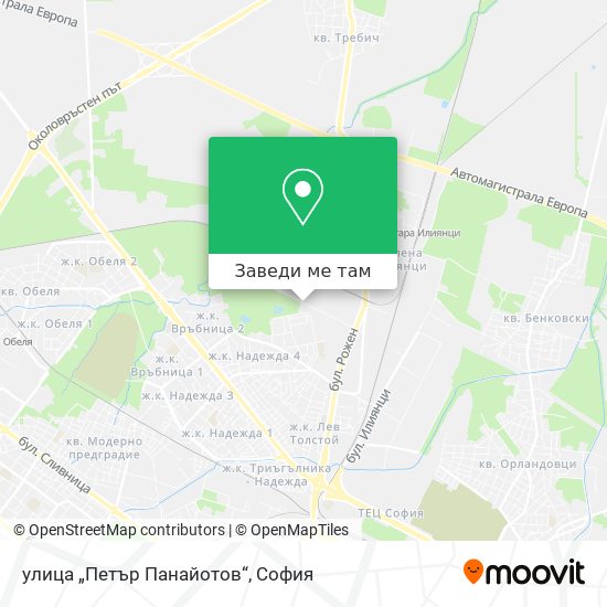 улица „Петър Панайотов“ карта