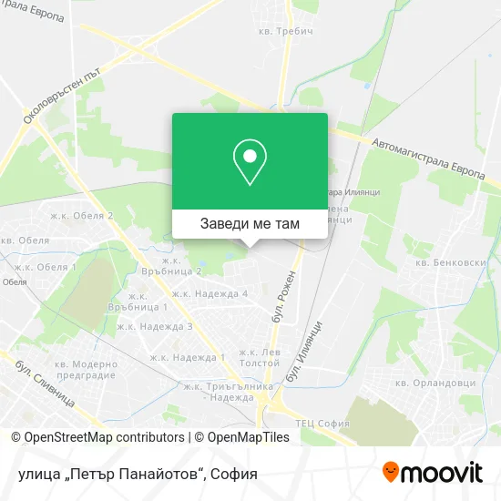 улица „Петър Панайотов“ карта