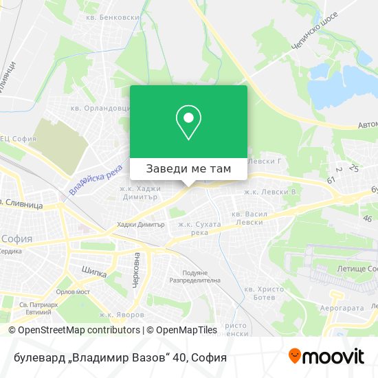 булевард „Владимир Вазов“ 40 карта