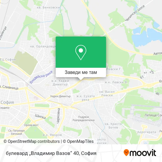 булевард „Владимир Вазов“ 40 карта