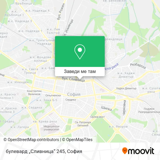булевард „Сливница“ 245 карта
