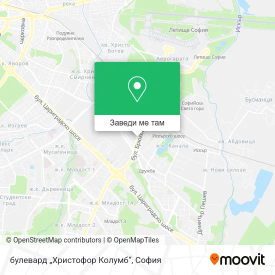 булевард „Христофор Колумб“ карта
