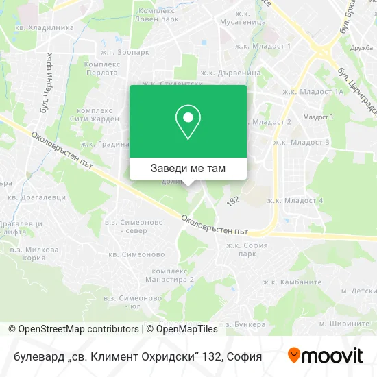 булевард „св. Климент Охридски“ 132 карта