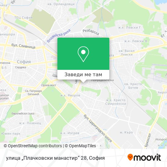 улица „Плачковски манастир“ 28 карта