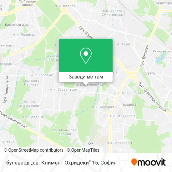 булевард „св. Климент Охридски“ 15 карта