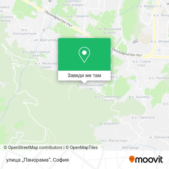 улица „Панорама“ карта