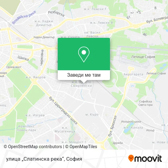 улица „Слатинска река“ карта