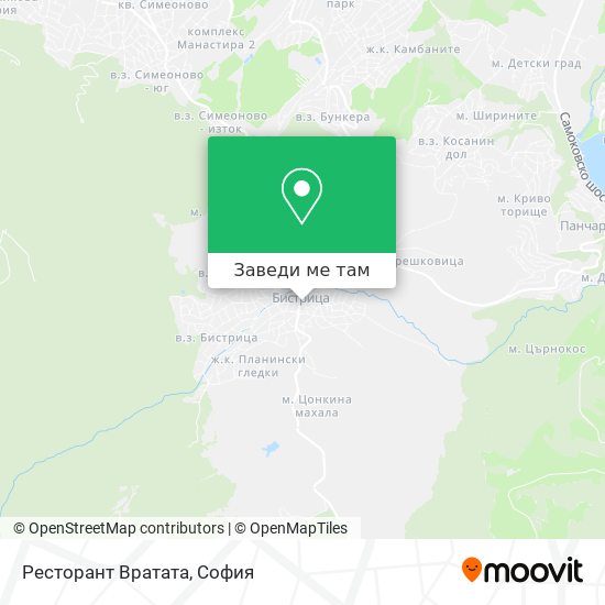 Ресторант Вратата карта