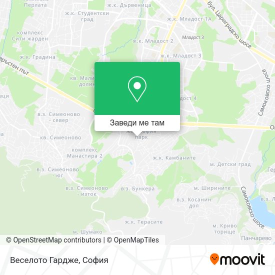 Веселото Гардже карта