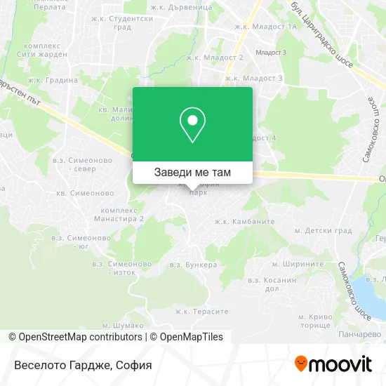 Веселото Гардже карта