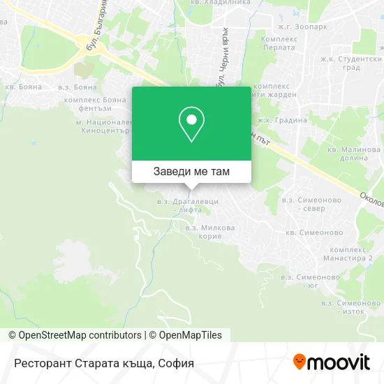 Ресторант Старата къща карта