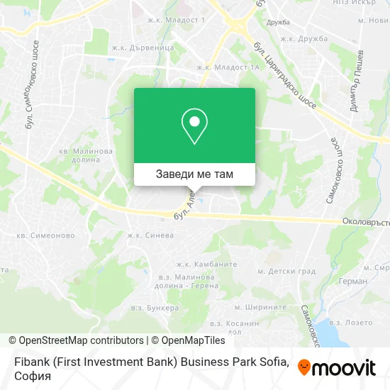 Как да стигна до Fibank (First Investment Bank) Business Park Sofia в ...